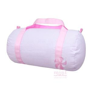 OHM 003 Pink Seersucker Medium Duffel 102 1818 STRIPE