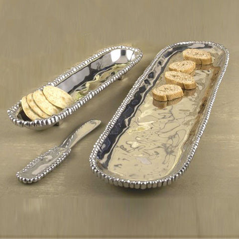 Pewter ORGANIC PEARL Cracker Tray