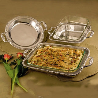Pewter PEARL david pyrex casserole (9inch x 13inch)