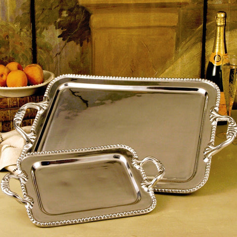Pewter PEARL david tray (extra large)