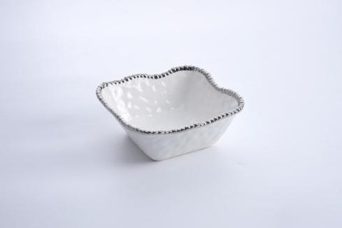 PB 004 Salerno Porcelain Medium Square Salad Bowl 2252W