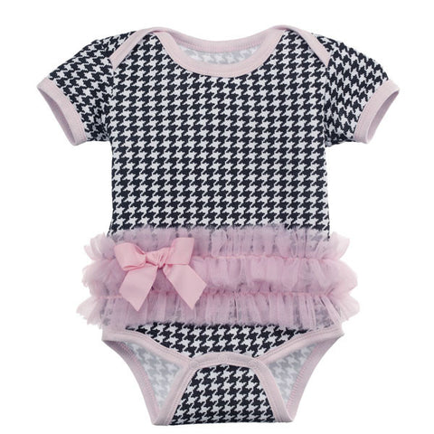 GNZ 009 Girls Houndstooth Diaper Shirt ER35524