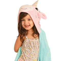 ZOO 023 Toddler Hooded Towel Ali The Alicorn