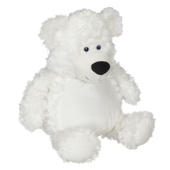 EB 014 Embroidered White Teddy Bear