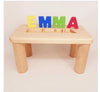 WOO 001 Kids Wooden Puzzle Name Stool