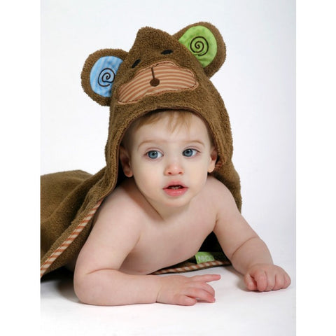 ZOO 007 Baby Hooded Bath Towel Max The Monkey ZOO 052