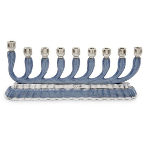 JK 004 Peony 5.5" Menorah (blue)
