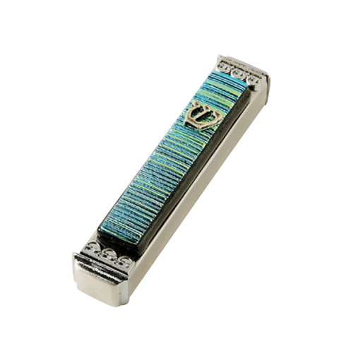 TB 043 Accordian Cyan Mezuzah AC