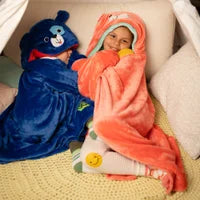 ZOO 025 Toddler/Kids Hooded Animal Plush Blankets