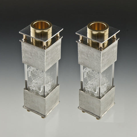 JS 006 Wedding Shard Square Candle Holders 168-000 (Sanded displayed)