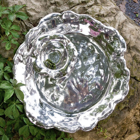 Pewter VENTO Lola Round Platter (extra-large)