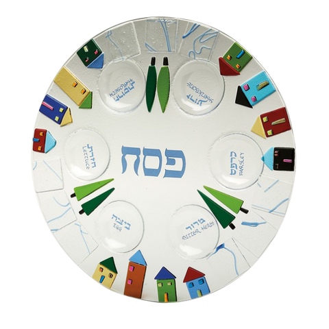 TB 018 Houses Seder Plate 630