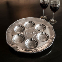 6760 Seder Plate w/pearl beads