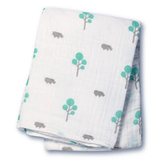 LUL 006 Swaddler Hippos Blue LJ011