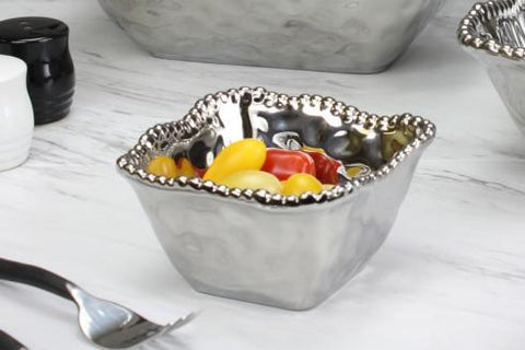 PB 013 Verona Porcelain Square Snack Bowl 2251