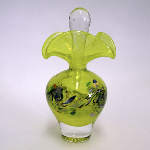 ART 019 Fluted Perfume Bottle Yellow Monet 506