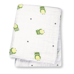 LUL 009 Swaddler Owls Green LJ012