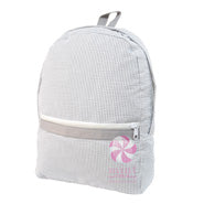 OHM 010 Grey Seersucker Medium Backpack 203