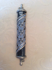 QUE 008 Mezuzah Ornamental Star of David MEZ108A