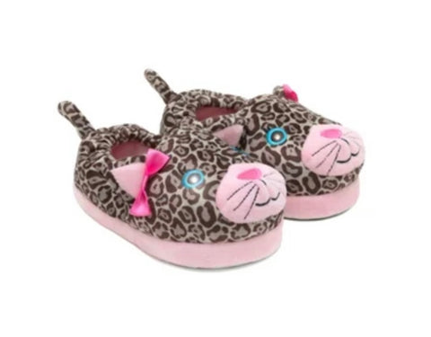 KID 004 Toddler Girls Leopard Light up Slippers