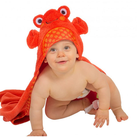 ZOO 001 Baby Hooded Bath Towel Charlie The Crab ZOO 056