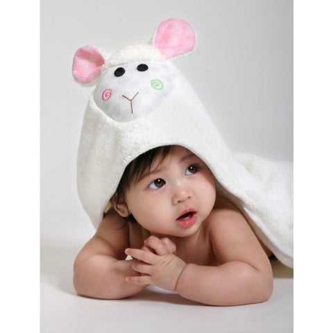 ZOO 005 Baby Hooded Bath Towel Lola The Lamb ZOO 050