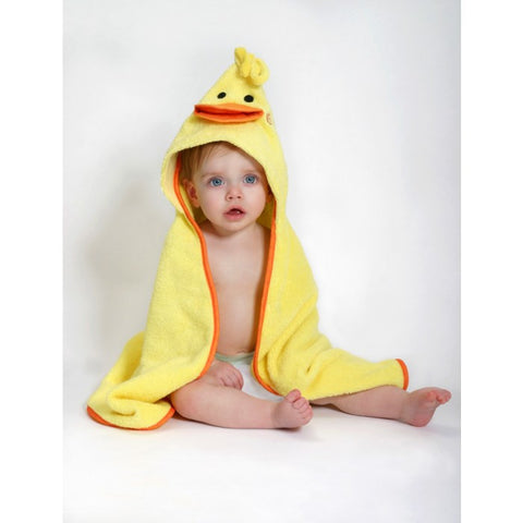 ZOO 002 Baby Hooded Bath Towel Puddles The Duck ZOO 053