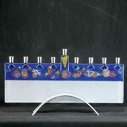 BEA 004 Celestial Blue Menorah JM43