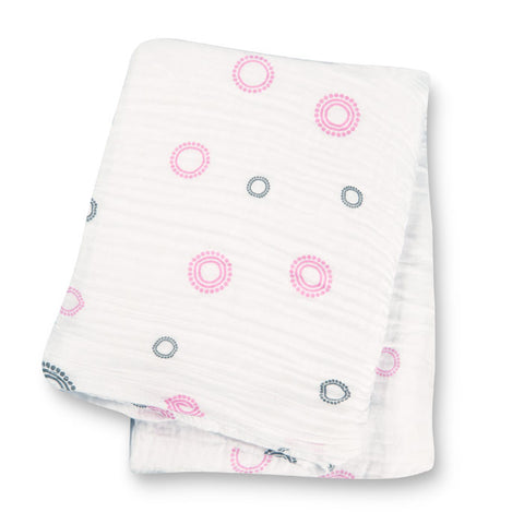 LUL 003 Swaddler Pink Circles LJ016