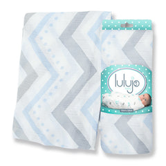 LUL 013 Swaddler Blue Chevron LJ104