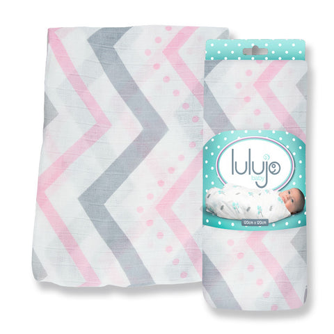 LUL 014 Swaddler Pink Chevron LJ105