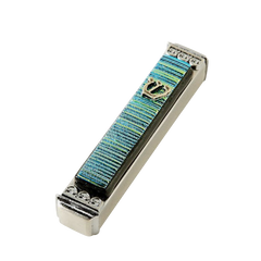 TB 043 Accordian Cyan Mezuzah AC