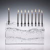 GLA 003 Block Menorah - Clear