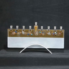 BEA 003 Celestial Bronze Menorah JM44