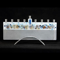 BEA 002 Celestial White Menorah JM42