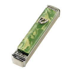 TB 051 Marbled Green & Gold Mezuzah M92