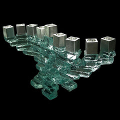 VER 004 Curved Clear Menorah